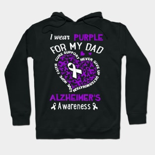 I WEAR PURPLE FOR MY DAD ALZHEIMER AWARENESS RIBBON Gift Hoodie